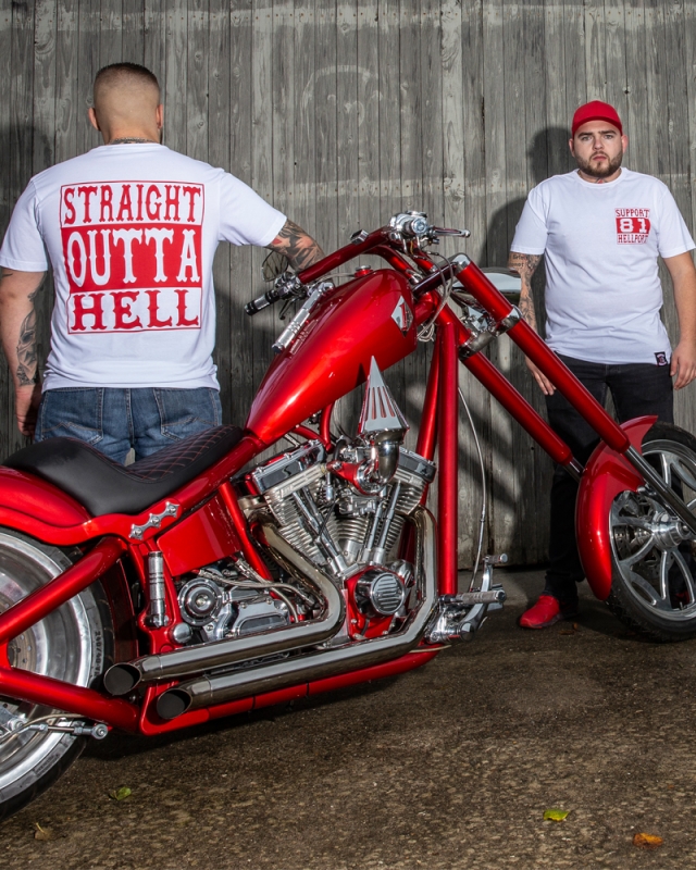 T-Shirt: STRAIGHT OUTTA HELL - White